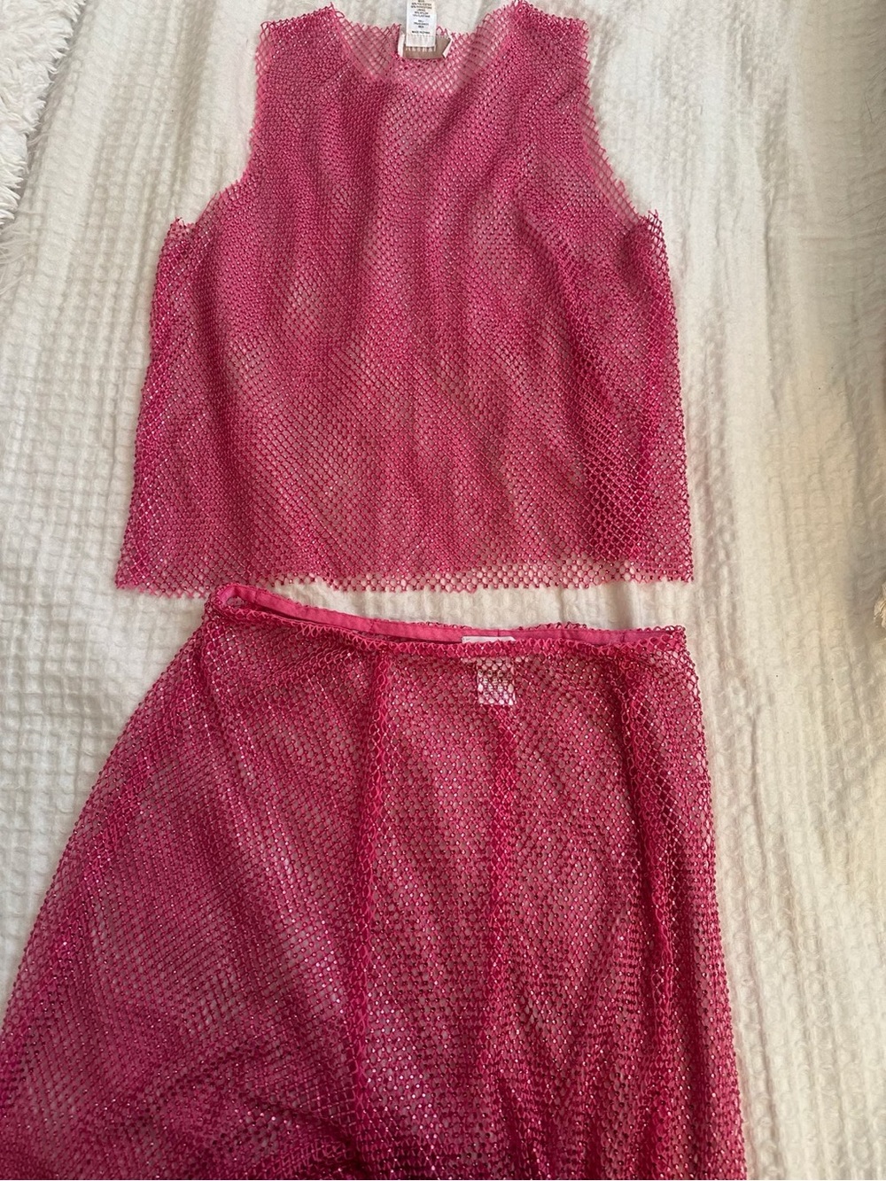 Meshki Sparkling Magenta Mesh Two piece